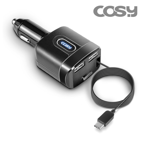 [COSY] 니카C타입 자동감김 차량용충전기(QC3.0,2포트)