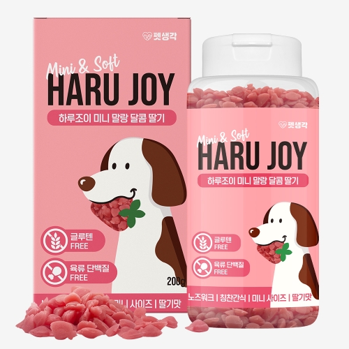 [펫생각] 하루조이_노즈워크간식 미니말랑_달콤딸기 200g_강아지용