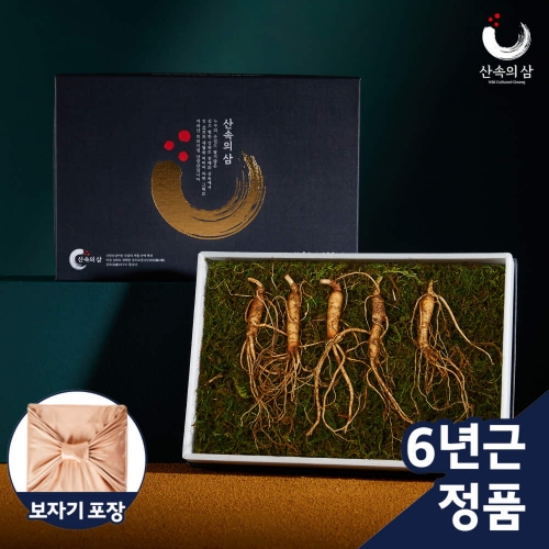 [산속의삼] 100% 국내산 6년근 프리미엄 정품 산양산삼 5뿌리 (당일채취 산지직송)