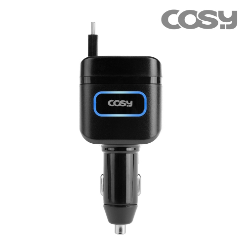 [COSY] 타입C자동감김 2포트(PD+QC3.0) 차량용충전기