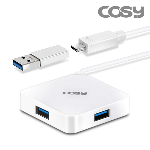 [COSY] 토비 타입C USB3.0 4포트 허브 +USB 변환젠더
