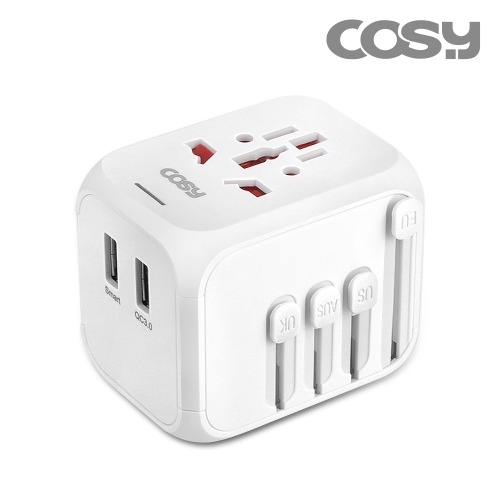 [COSY] 누크QC3.0 여행용 아답터(QC3.0+USB) TA3348UQ