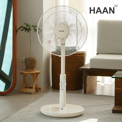 한경희 14형 초미세풍 발터치 리모컨 스탠드 선풍기 HAAN-HDC230 크림화이트