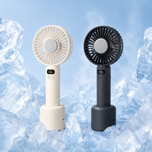 [엑스트라] 블루스톰 F26 아이스쿨링 급속냉각 BLDC 휴대용 선풍기(거치회전용 받침포함)_색상 택1