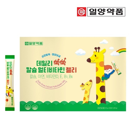 [일양약품] 데일리 쑥쑥 칼슘 멀티비타민 젤리 (60포 60일분)