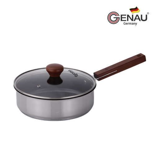 [제너] 레벤2 IH 스텐 소테팬 24cm(유리뚜껑포함)
