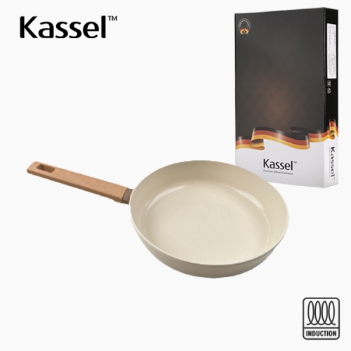 [Kassel] 카셀 인덕션 스톤 크림 세라믹코팅 후라이팬24cm
