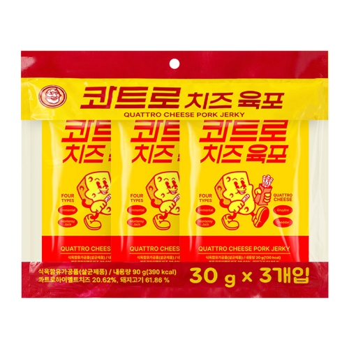 [코주부] 콰트로 치즈육포 90g (30gx3봉)
