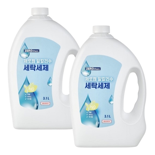 [제로켐] 강알칼리수 세탁세제 3.1L 2개