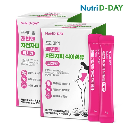 [뉴트리디데이] 프리미엄 쾌변엔 차전자피 30포 2박스