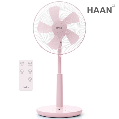 한경희 14형 초미세풍 발터치 리모컨 스탠드 선풍기 HAAN-HDC230 라이트핑크