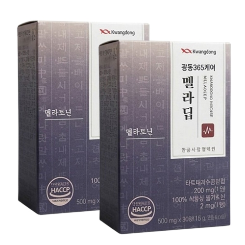 [광동365케어] 멜라딥 식물성 멜라토닌 2mg 30정 x 2개