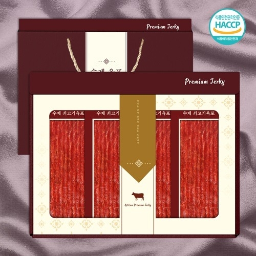 [New블랙라벨]수제 쇠고기육포 2호 250g(지함50g 5p)