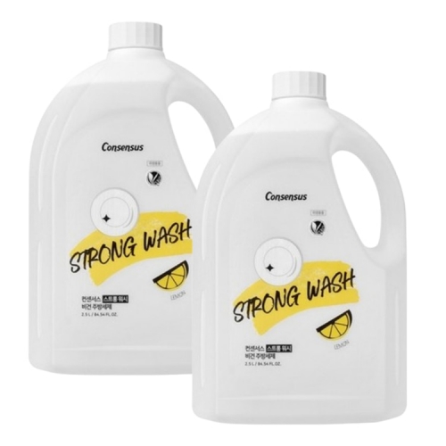 [컨센서스] 스트롱 워시 주방세제 2.5L 레몬&바질향 2개