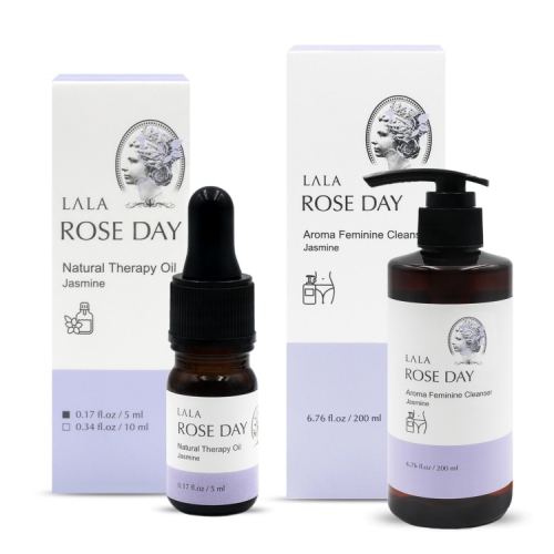 [라라로즈데이] 아로마 페민 자스민 여성청결제 200ml+천연 이너퍼퓸 5ml세트