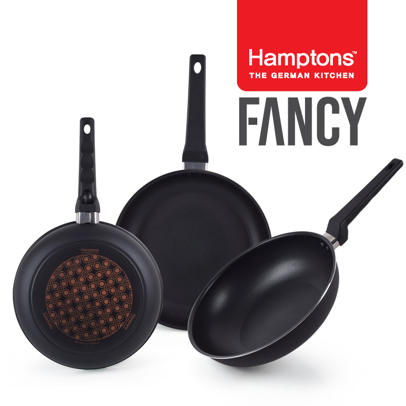 [Hamptons] 햄튼 팬시 다이아몬드5중코팅 후라이팬3종세트-F (HTDF-26F28F28W)