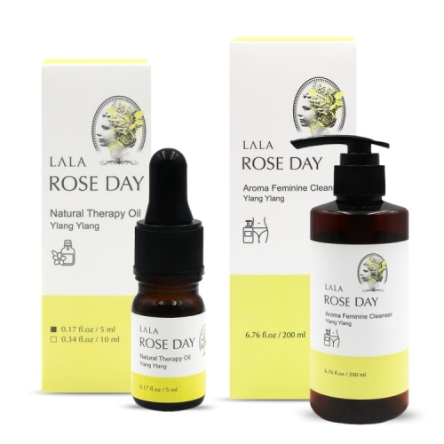 [라라로즈데이] 아로마 페민 일랑일랑 여성청결제 200ml+천연 이너퍼퓸5ml 세트