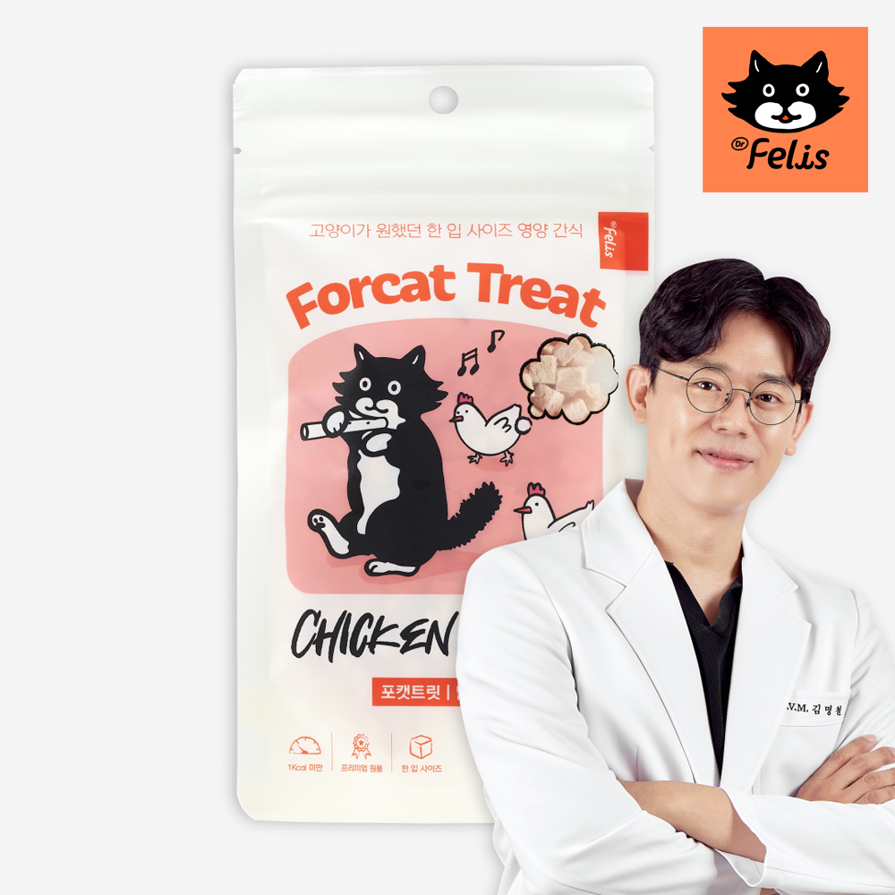 [닥터펠리스] 고양이 간식 포캣트릿 닭가슴살 25g x 2팩