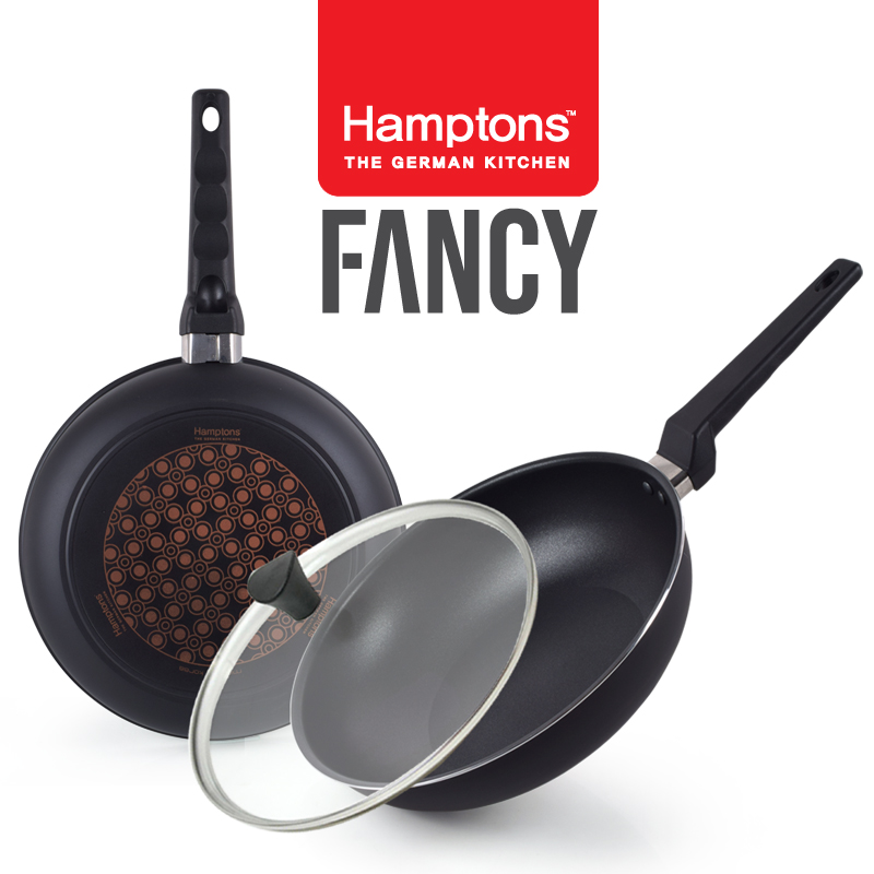 [Hamptons] 햄튼 팬시 다이아몬드5중코팅 후라이팬세트3P-A (HTDF-26F28W28G)