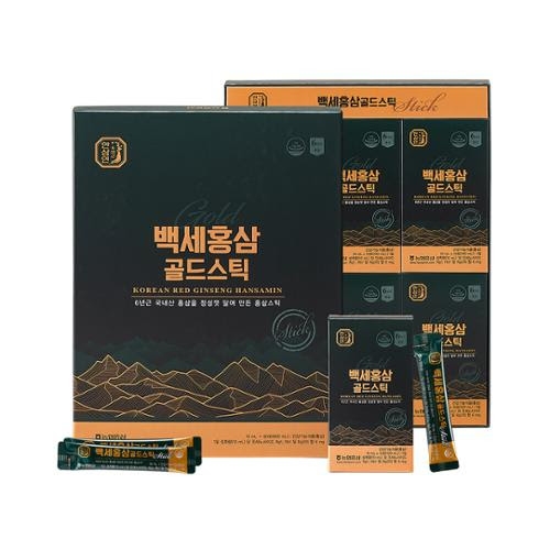 [한삼인] 백세홍삼 골드스틱 선물세트 10ml× 60포