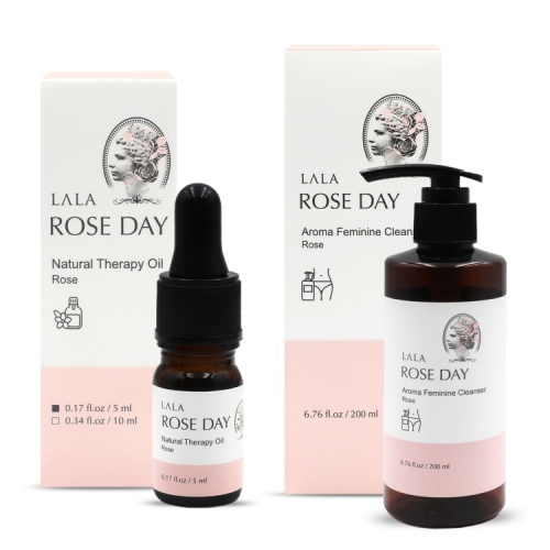 [라라로즈데이] 아로마 페민 로즈 여성청결제 200ml +천연 이너퍼퓸5ml 세트
