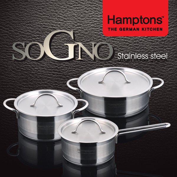 [Hamptons] 독일햄튼 소노(SOGNO)인덕션 3종냄비세트(6P)_16편수+18양수+22전골 (HTS-16S18P22C)