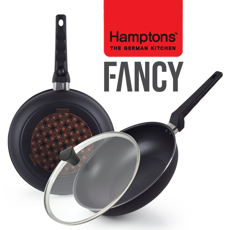 [Hamptons] 햄튼 팬시 다이아몬드5중코팅 후라이팬세트3P-B (HTDF-28F28W28G)