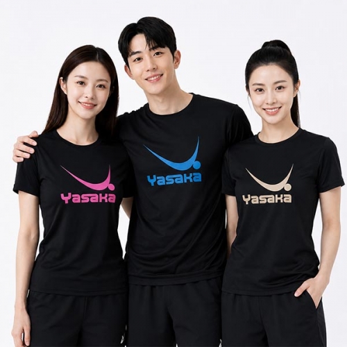 야사카 빅모노 티셔츠 3컬러 (26년 S/S) 유니폼 탁구복 탁구의류(블랙앤핑크)