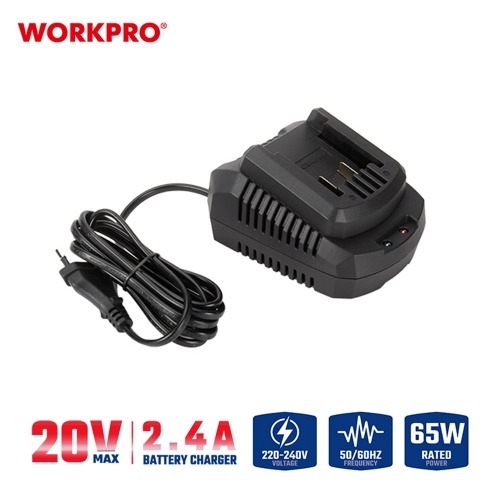 워크프로 20V 배터리충전기 240V2.4A WP396000