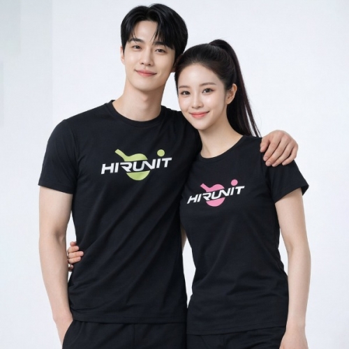 [티티존] 하이러닛 레오2 티셔츠 2컬러 (26년 S/S) 유니폼 탁구복 탁구의류(블랙앤핑크)