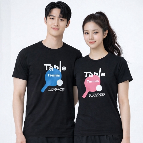 [티티존] 하이러닛 레오2 플러스 티셔츠 2컬러 (26년 S/S) 유니폼 탁구복 탁구의류(블랙앤핑크)
